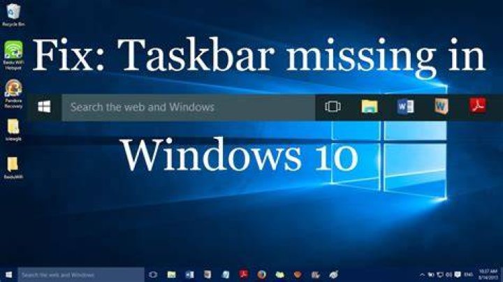 Taskbar partially missing in Windows 10?