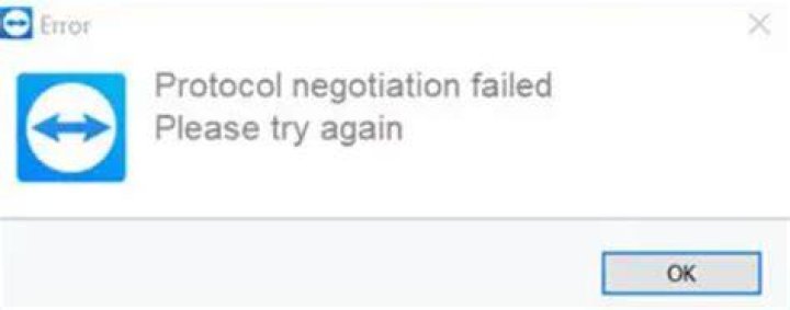 TeamViewer: protocol negotiation failed