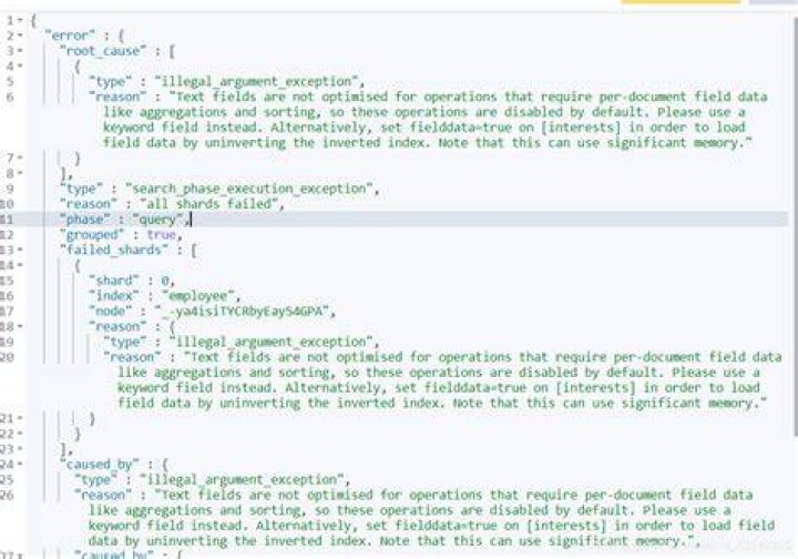Text fields are not optimised for operations that require per-document field data