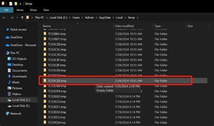 .tmp files appearing in Windows\Temp folder