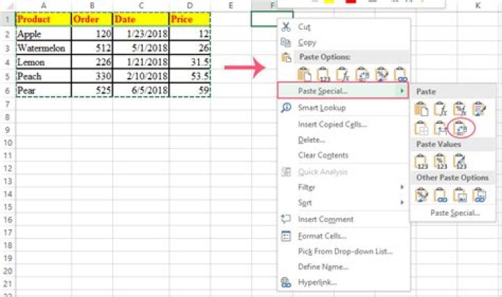Transpose table in Word