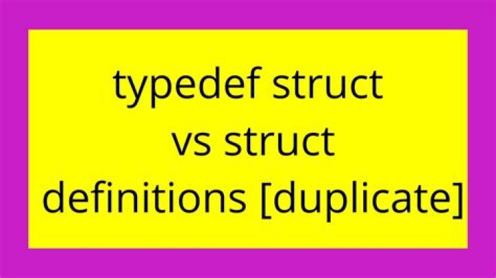 typedef struct vs struct definitions [duplicate]