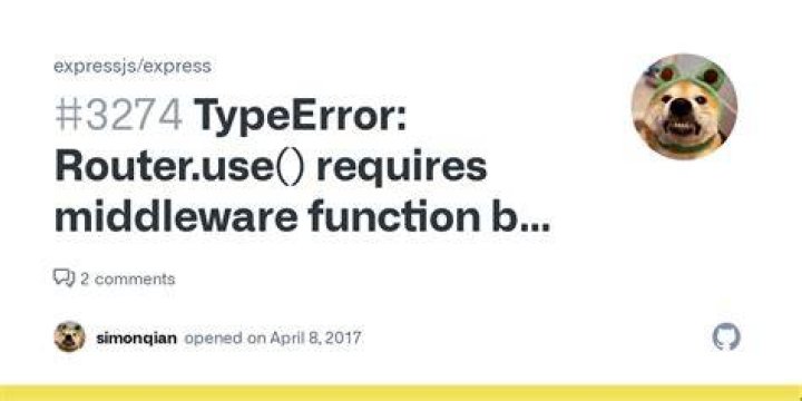TypeError: Router.use() requires middleware function but got a Object