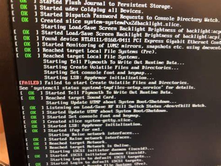 Ubuntu system won’t boot with error “Failed to start Create Volatile Files and Directories + Network Time Synchronisation”