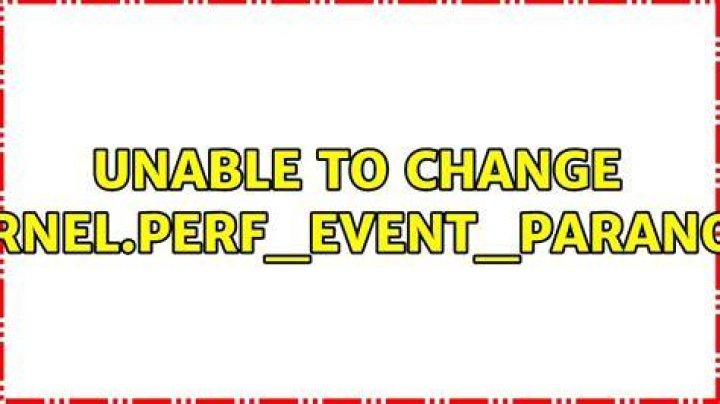 Unable to change kernel.perf_event_paranoid