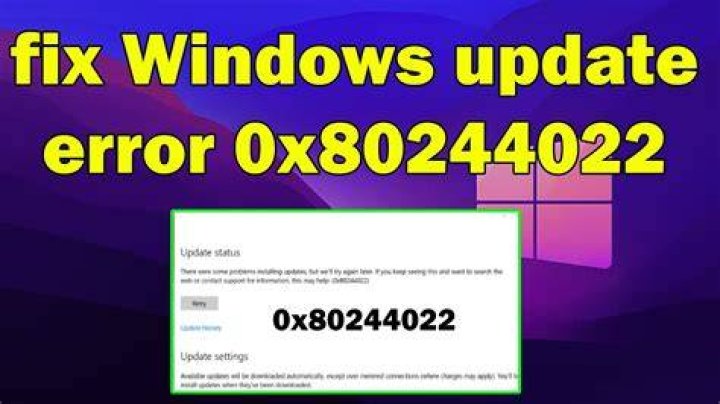 Unable to update my PC - error 0x80244022