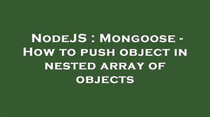 Updating nested object in mongoose