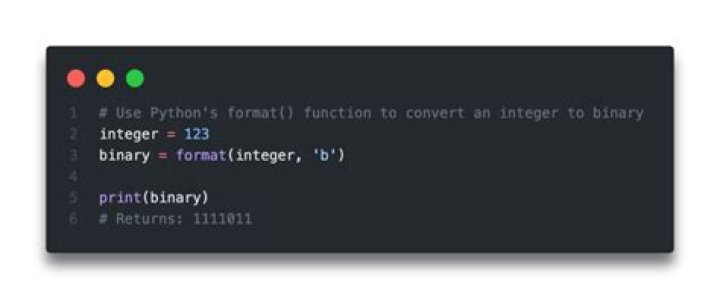 Using Python to convert integer to binary