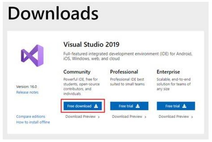 Visual Studio 2019 Community