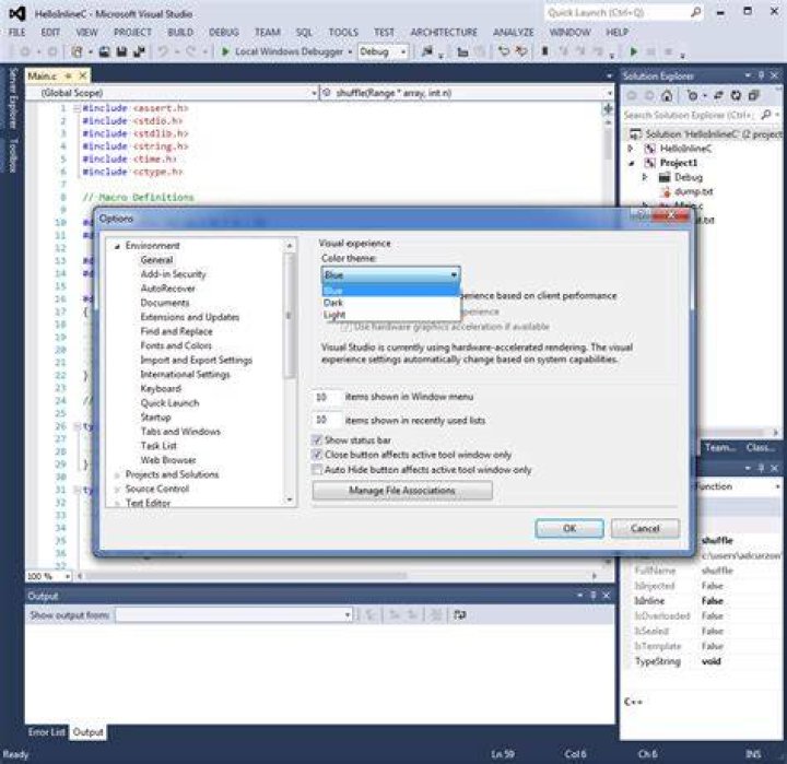 VS2012 Screenshot