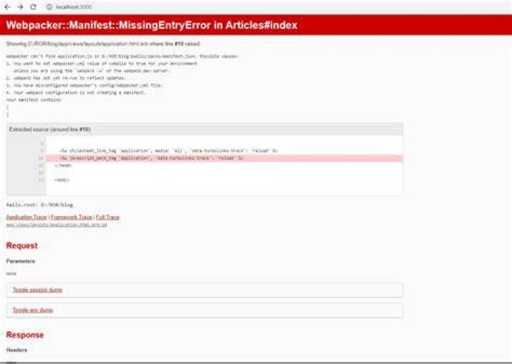 Webpacker can't find application