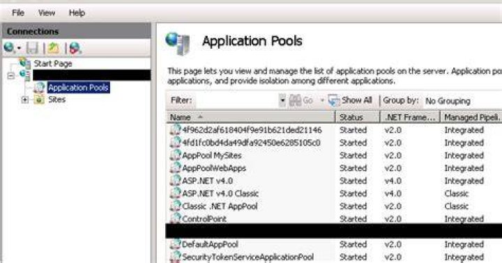 What is an IIS application pool?