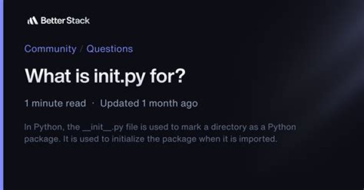 What is __init__.py for?