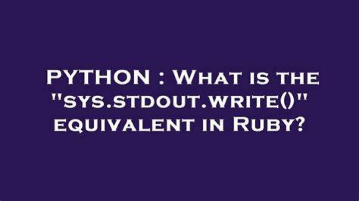 What is Ruby equivalent of Python's `s= 