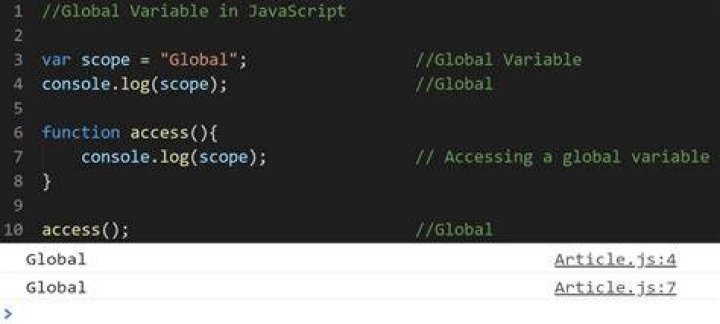 What is the scope of variables in JavaScript?