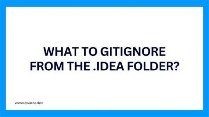 What to gitignore from the .idea folder?