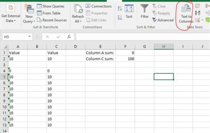 Why does this Excel column contain non-numeric data?