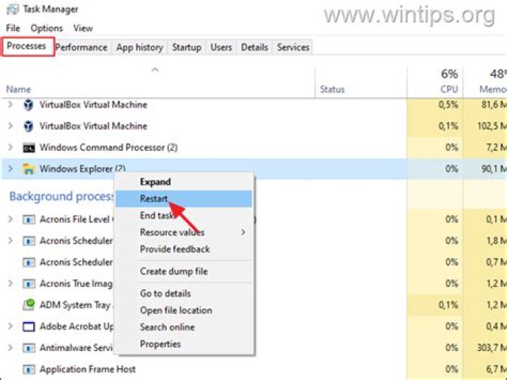 Windows 10 explorer not refreshing