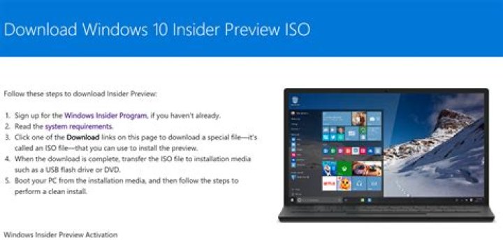 Windows 10 Insider ISO download