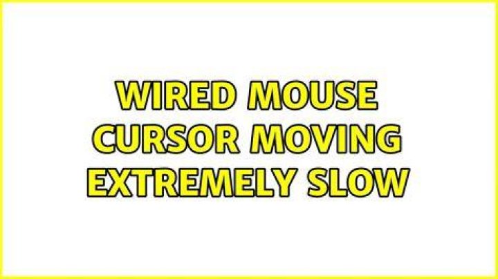 Wired mouse cursor moving extremely slow