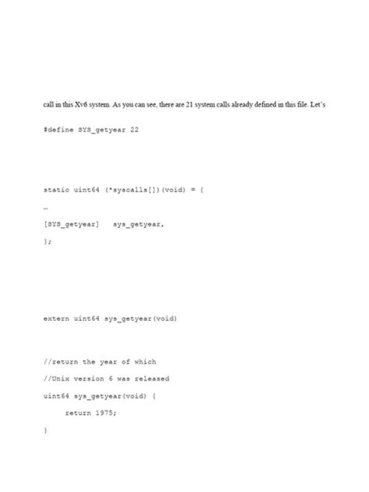 Writing a new system call