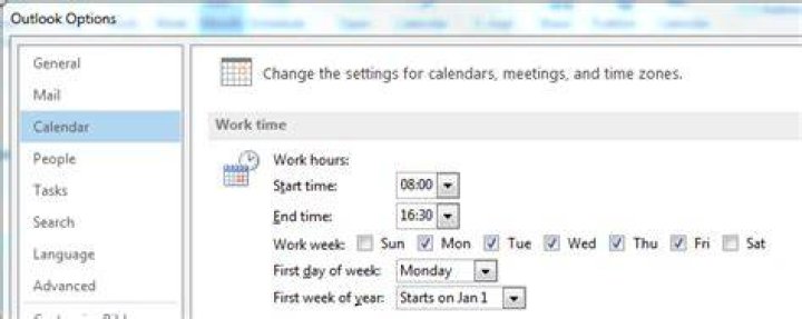 Wrong week number in Outlook