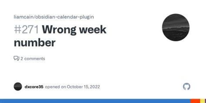 Wrong week number