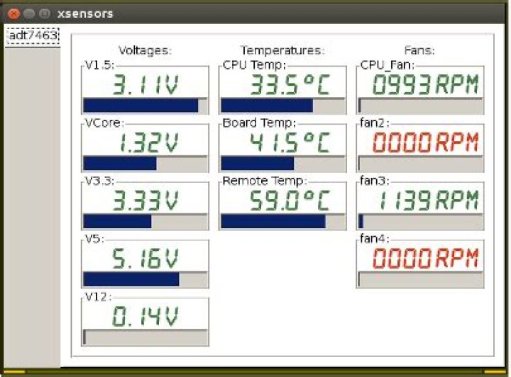 XSensors Screenshot