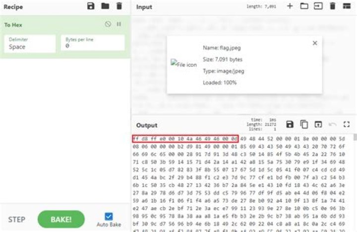 xxd usage (change magic byte to JPEG)