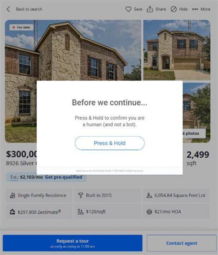 Zillow API asking for CAPTCHA
