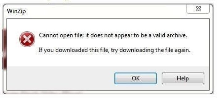 zip error - Nothing to do